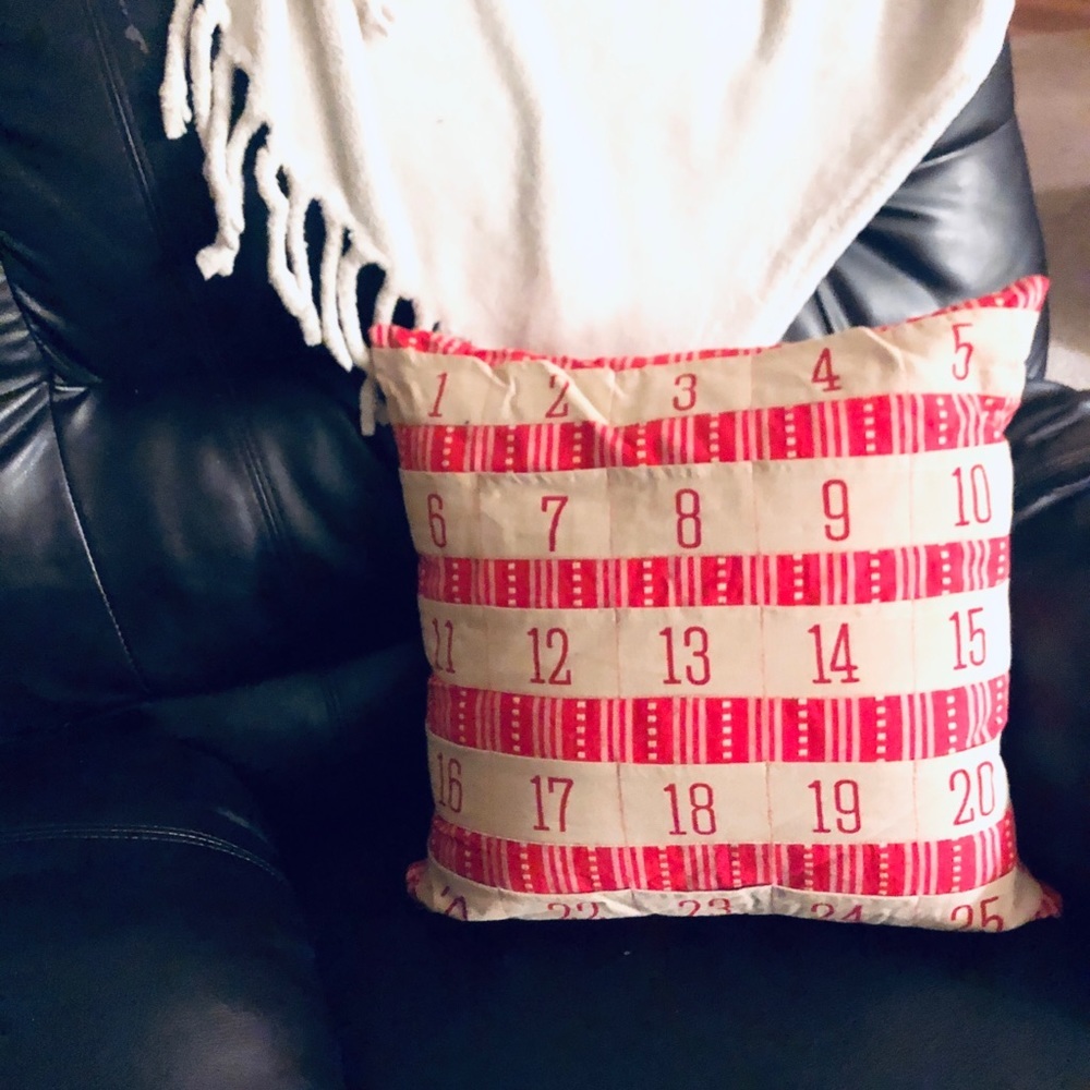 Holiday Advent calendar Pillow Cover